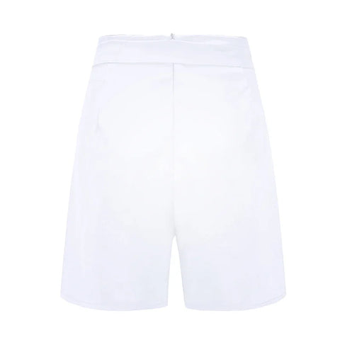 Y2K Solid Button Front Shorts Tie Waist Beach Summer High Waist Shorts Women's Clothing