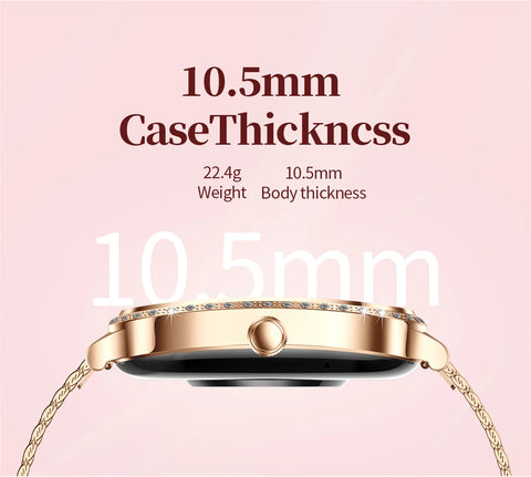Women's Smart Watch Heart Rate & Blood Pressure Monitor Music Playback AI Voice Sports BT Calling for Xiaomi Huawei