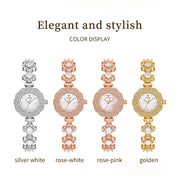 OLEVS Luxury Fashion Quartz Watches for Women with Stainless Steel Band Waterproof Luminous Dial 143 Diamonds Dial