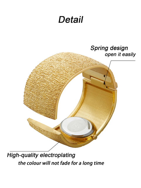 ASJ Women's Bracelet Watch reloj mujer Gold Luxury Bark Pattern Simple watch for women relojes para damas